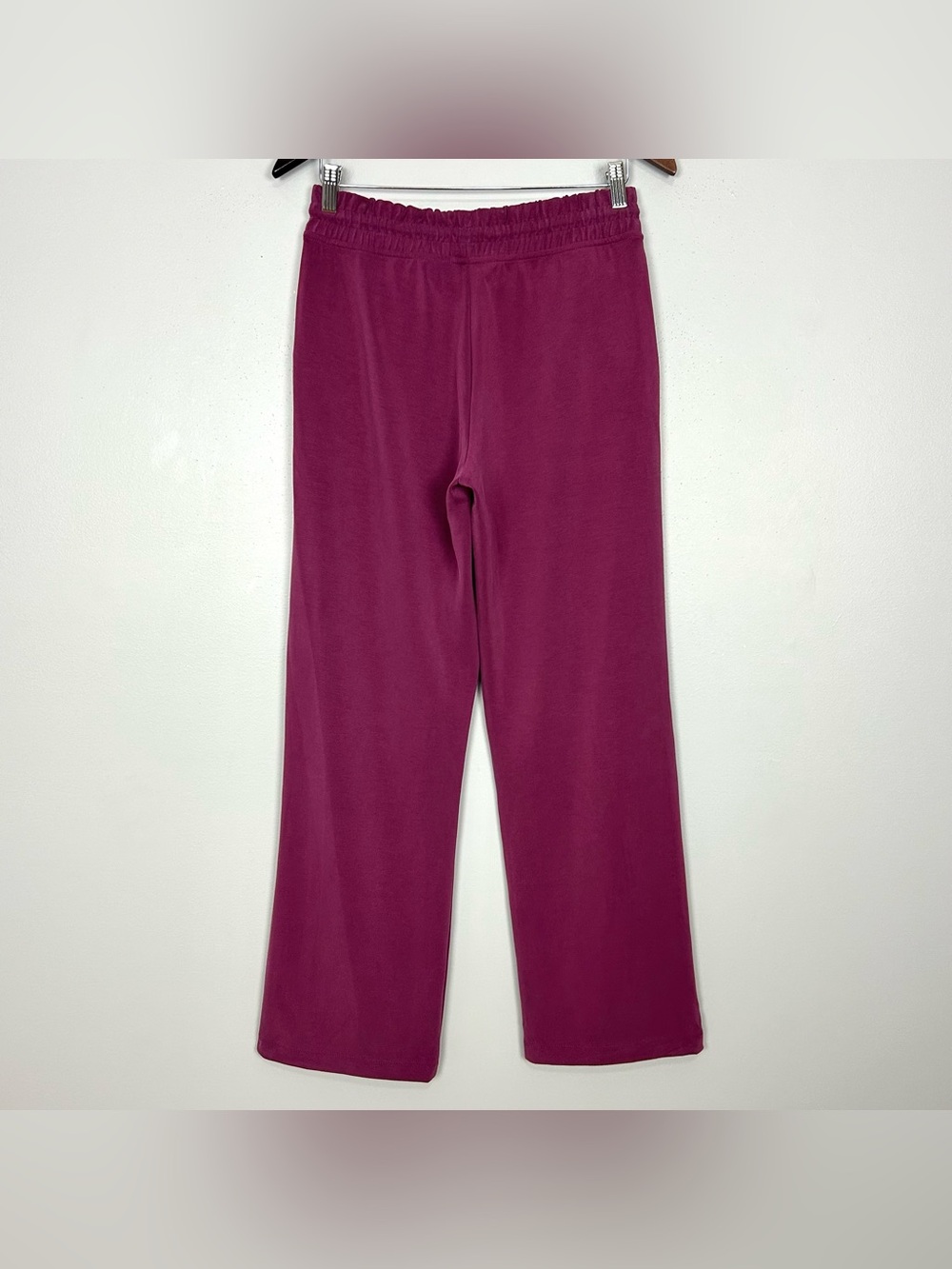 Athleta Seasoft Mid Rise Straight Pants Women’s Size S Wildberry Pull On Plush - Picture 7 of 10
